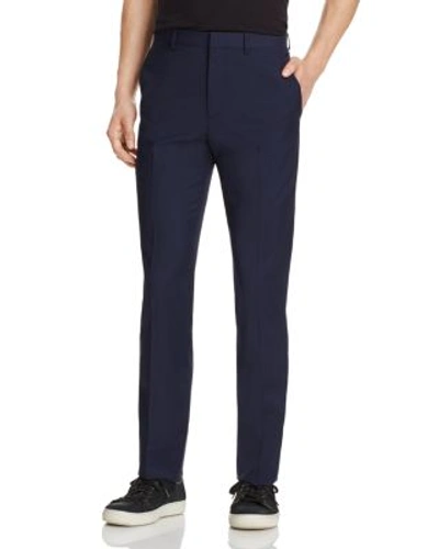 Shop Theory Subtle Microbox Pattern Slim Fit Trousers In Eclipse