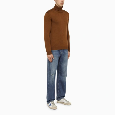 Shop Roberto Collina Turtleneck Sweater In In Brown
