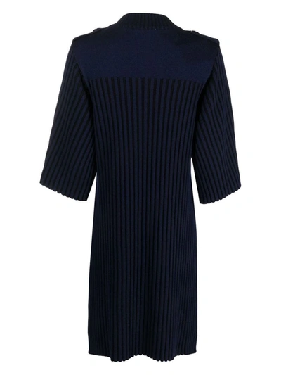 Rodebjer Ribbed Knitted Midi Dress In 7003 Navy