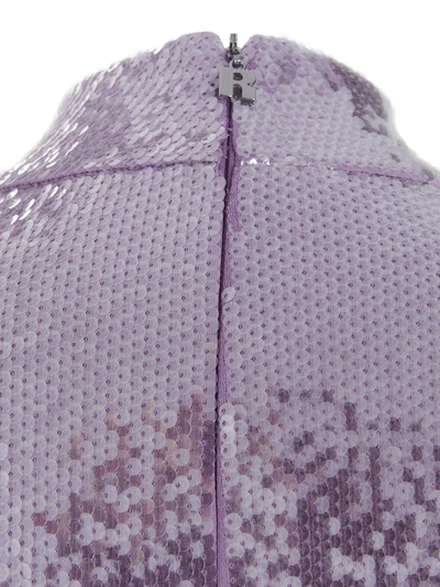 Shop Rotate Birger Christensen Rotate Sequin Cropped Top In Purple
