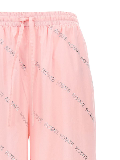Shop Rotate Birger Christensen Rotate Sunday Capsule Crystal Pants In Pink
