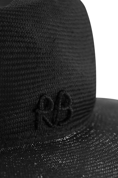 Shop Ruslan Baginskiy Fedora - Hat With Chain Strap In Black