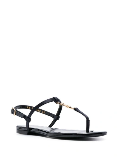 Saint Laurent Cassandra Open-toe Sandals In Black