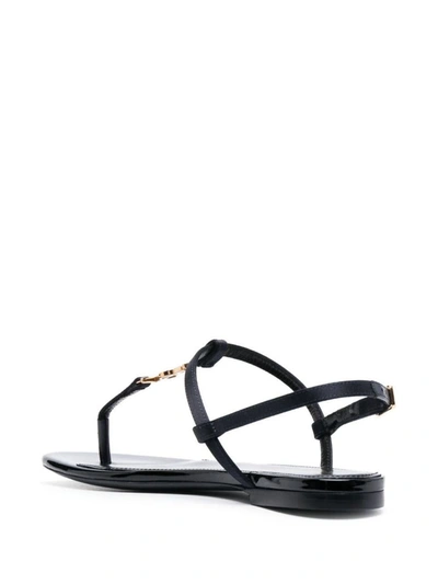 Saint Laurent Cassandra Open-toe Sandals In Black
