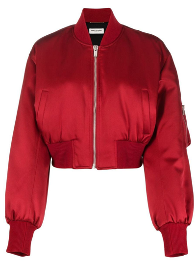 Shop Saint Laurent Jackets In Red