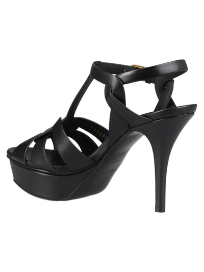 Shop Saint Laurent Tribute Sandals Shoes In Black
