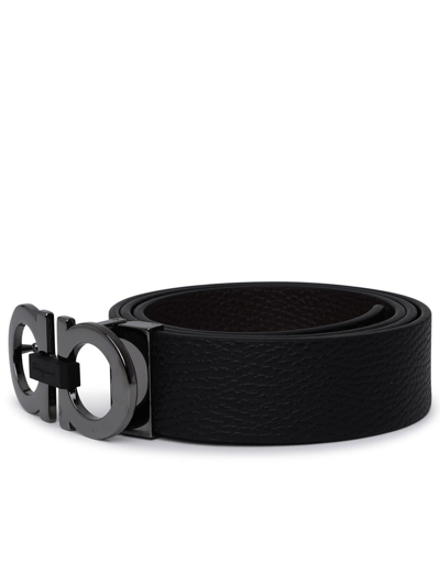 Shop Ferragamo Salvatore  Black Leather Belt
