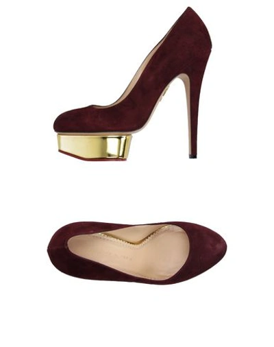 Shop Charlotte Olympia Court In Deep Purple