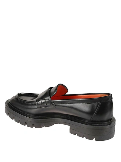 Shop Santoni Flat Shoes Black