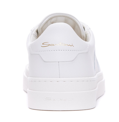 Shop Santoni Sneakers In White