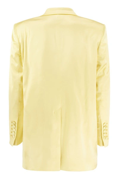 Shop Saulina Agnese - Two-button Viscose Blend Blazer In Yellow