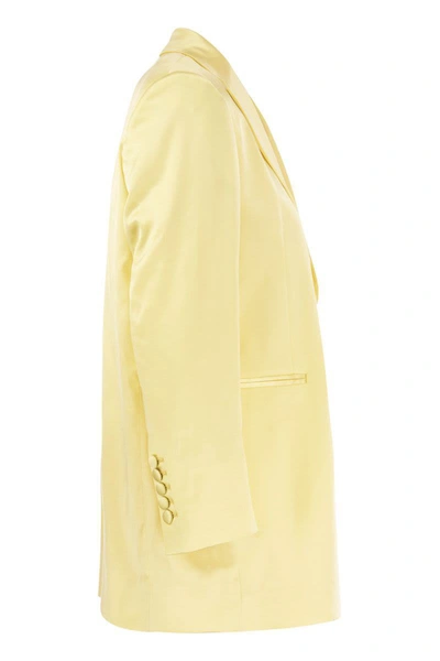 Shop Saulina Agnese - Two-button Viscose Blend Blazer In Yellow