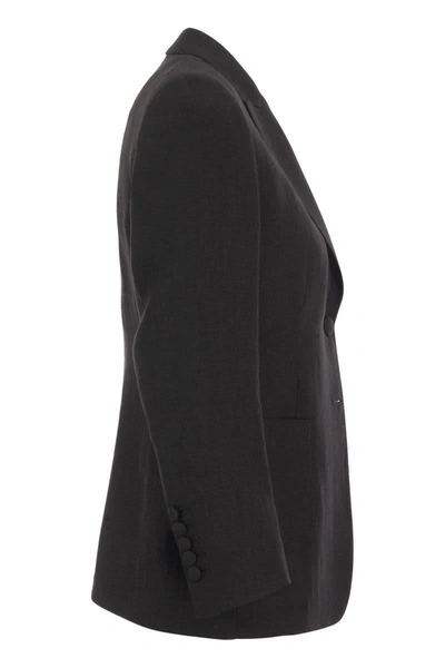 Saulina Angelica Button-fastening Blazer In Black