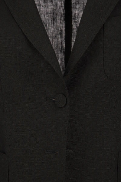 Saulina Angelica Button-fastening Blazer In Black