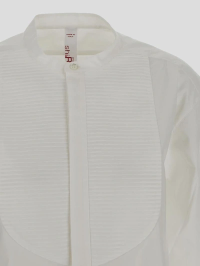 Shop Shi.rt Milano Shirt Milano Shirt In <p>shirt Milano White Cotton Shirt With Korean Neck