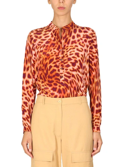 Shop Stella Mccartney Shirt With Animal Pattern In Multicolor