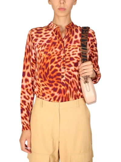 Shop Stella Mccartney Shirt With Animal Pattern In Multicolor