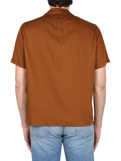 Shop Maison Margiela Shirt With Pocket In Orange