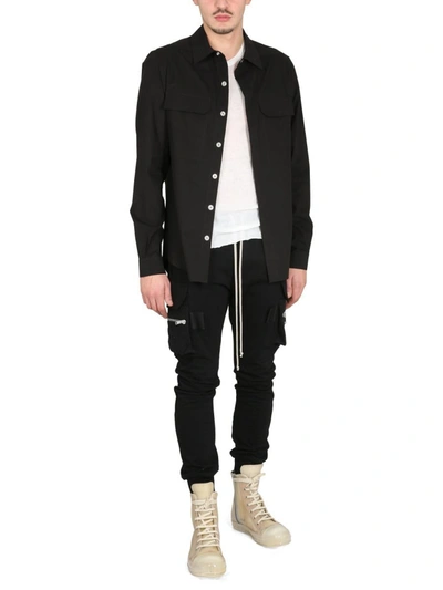 Shop Rick Owens Shirt With Pockets In Black