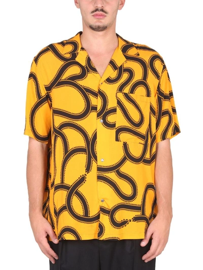 Shop Marcelo Burlon County Of Milan Short-sleeved Shirt In Yellow