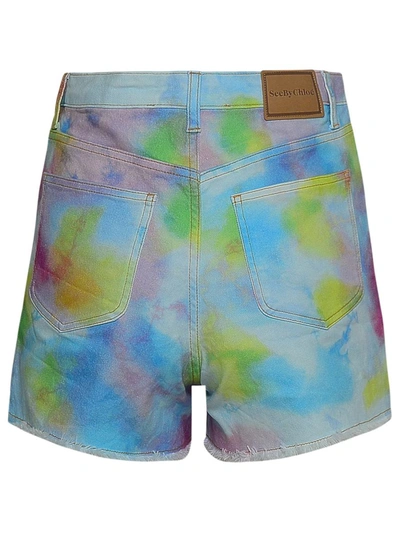 Shop See By Chloé Shorts Tie Dye In Multicolor