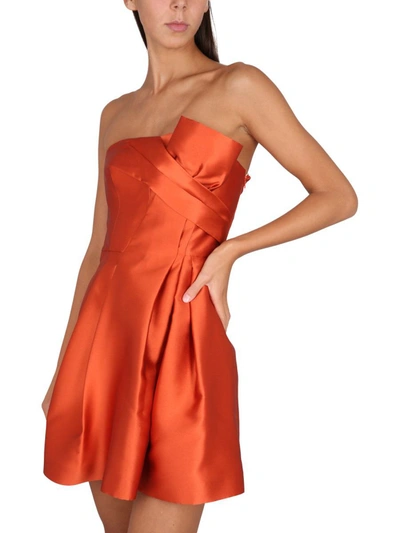 Shop Alberta Ferretti Shouldered Dress. In Red
