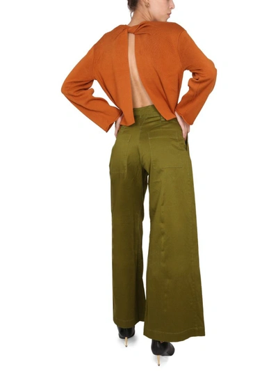 Shop Proenza Schouler White Label Silk Blend Knit In Orange