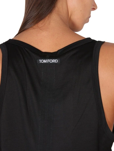 Shop Tom Ford Silk Top In Black