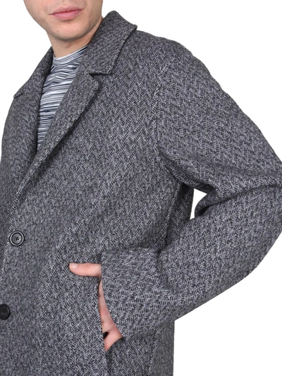 Shop Missoni Sport Single-breasted Coat In Grey