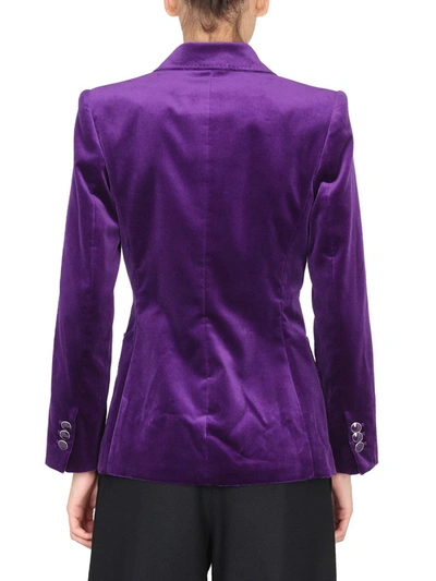 Shop Alberta Ferretti Single-breasted Jacket In Purple