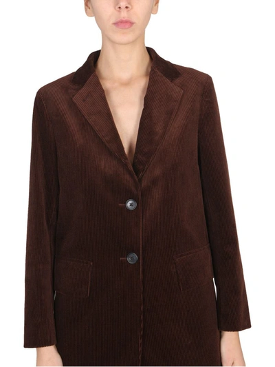 Shop Margaret Howell Single-breasted Jacket In Brown