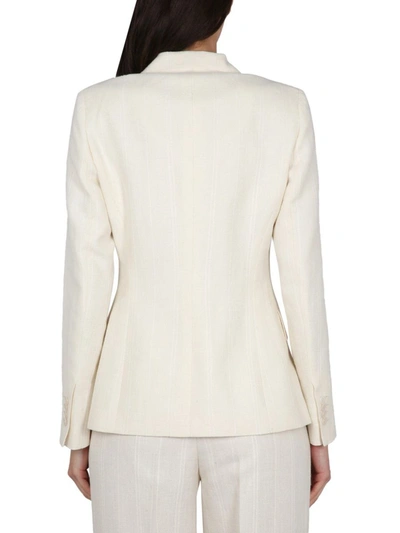 Shop Kiton Single-breasted Jacket In White