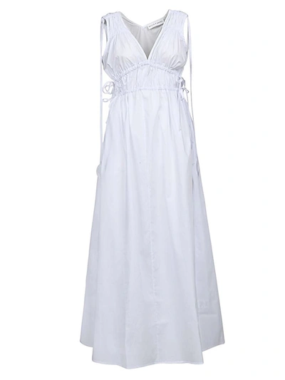 Shop Skill&genes Cotton Long Dress In White