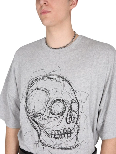 Shop Alexander Mcqueen Skull T-shirt In Grey