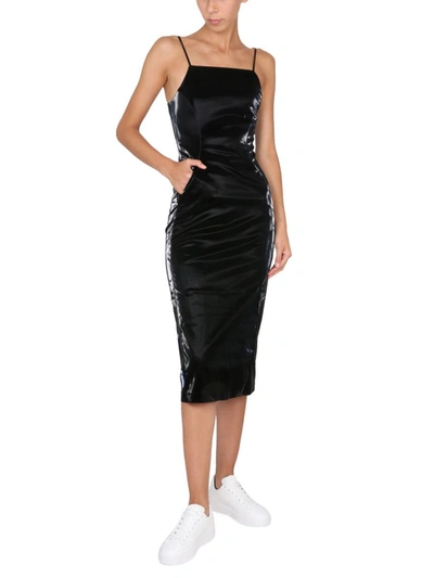 Shop Mcq By Alexander Mcqueen Alexander Mcqueen Slim Fit Dress In Black