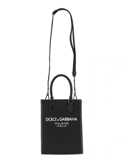 Shop Dolce & Gabbana Small Bag With Logo In Black