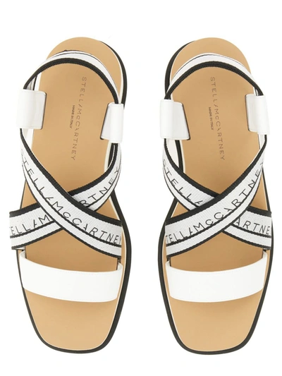 Shop Stella Mccartney Sneak-elyse Sandal In White