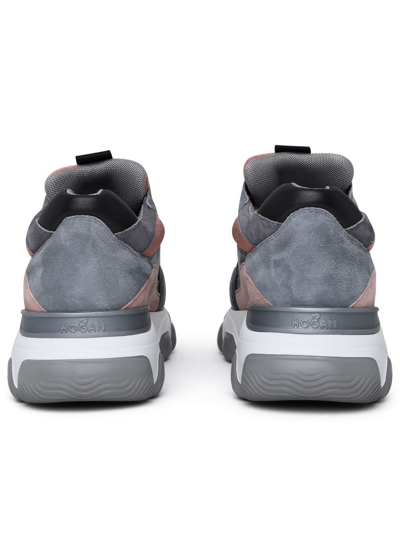 Shop Hogan Sneaker Hyperactive In Misto Suede In Grey