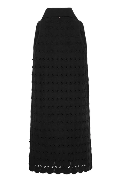 Shop Sportmax Rivolo - Sleeveless Knit Dress In Black