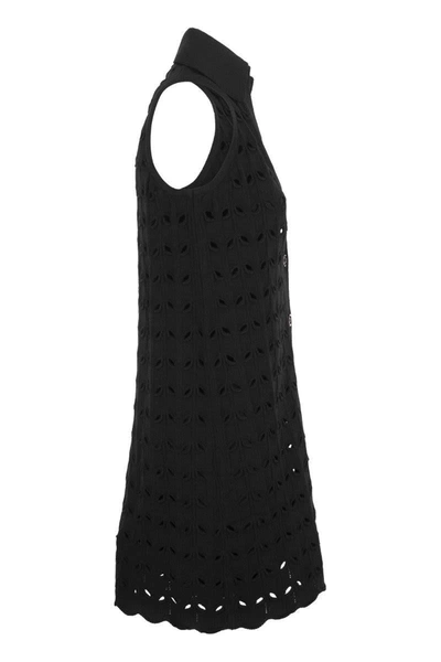Shop Sportmax Rivolo - Sleeveless Knit Dress In Black
