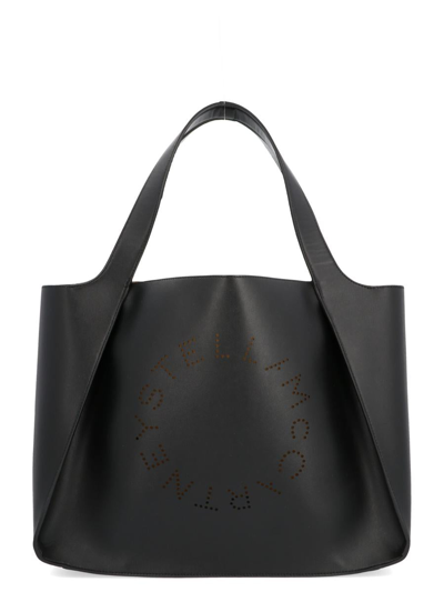 Shop Stella Mccartney 'the Logo Bag' Tote In Black