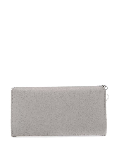 Shop Stella Mccartney Light And Silver Continental Falabella Wallet In Grey