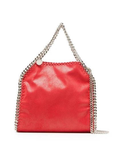 Shop Stella Mccartney Mini Falabella Tote Bags In Red