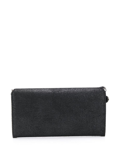 Shop Stella Mccartney And Silver Continental Falabella Wallet In Black