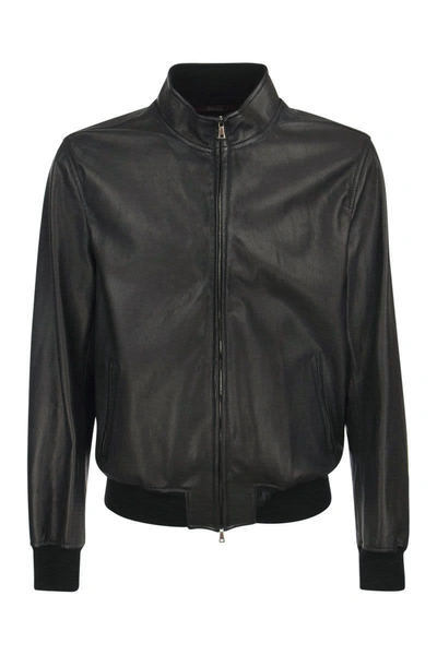 Shop Stewart Etere - Leather Jacket In Black