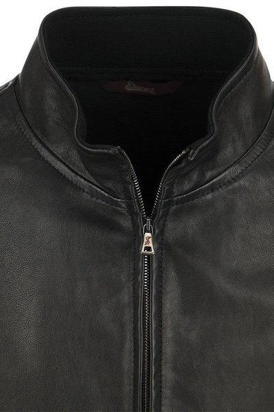 Shop Stewart Etere - Leather Jacket In Black