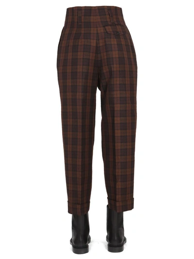 Shop Margaret Howell Stitchpleatcrop Pants In Brown