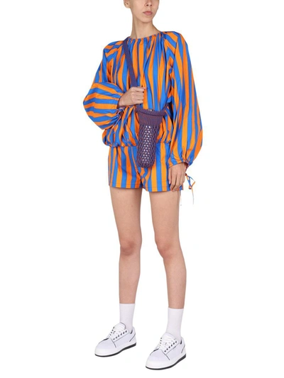 Shop Sunnei Striped Pattern Shirt In Multicolor