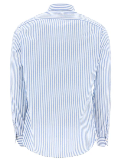 Shop Borriello Striped Shirt In Light Blue