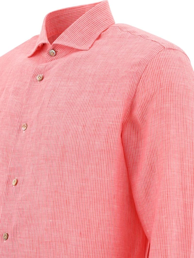 Shop Borriello Striped Shirt In Pink